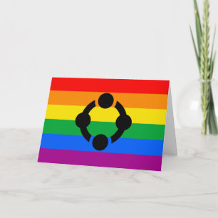 Regenbogen-Nischen-Stolzflagge Feiertagskarte