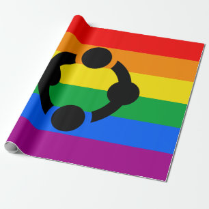 Regenbogen-Nischen-Stolzflagge Geschenkpapier