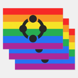 Regenbogen-Nischen-Stolzflagge Geschenkpapier Set