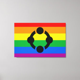 Regenbogen-Nischen-Stolzflagge Leinwanddruck