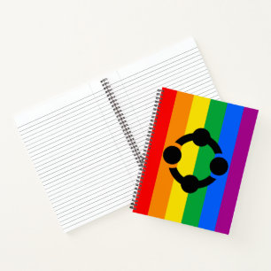 Regenbogen-Nischen-Stolzflagge Notizbuch