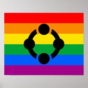 Regenbogen-Nischen-Stolzflagge Poster
