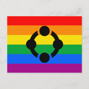 Regenbogen-Nischen-Stolzflagge Postkarte