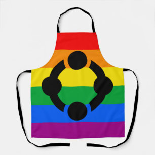 Regenbogen-Nischen-Stolzflagge Schürze