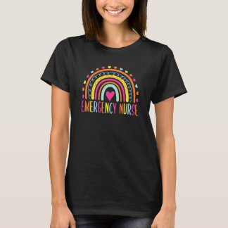 Regenbogen-Notfallkrankenschwester Er Krankenschwe T-Shirt
