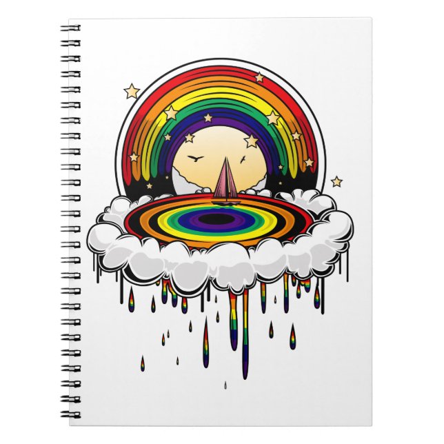 Regenbogen Notizblock (Vorderseite)