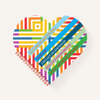 Regenbogen Notizblock Herzen Ironisch Notizbuch