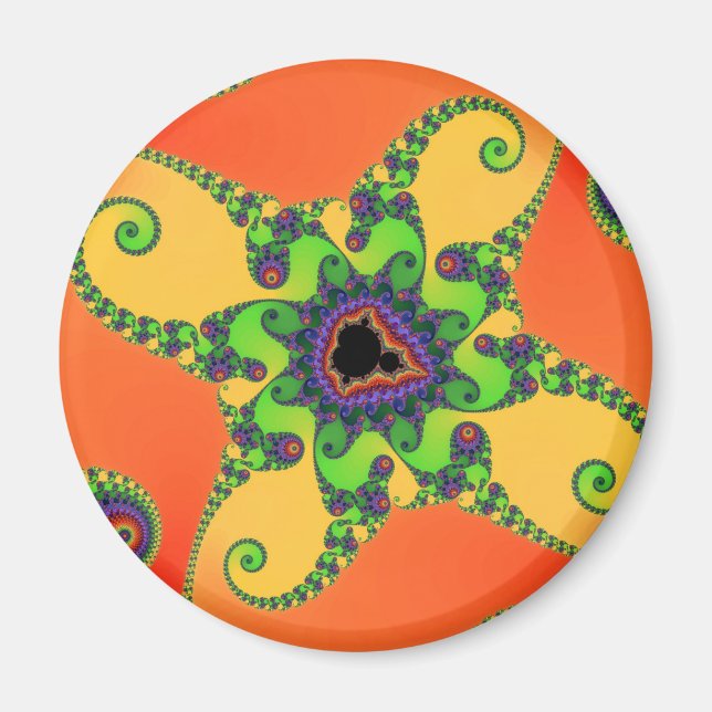 Regenbogen-Oktopusse Magnet (Vorne)
