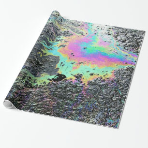 Regenbogen-Ölteppich Geschenkpapier