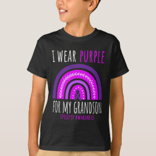 Regenbogen Oma Opa Lila Enkel Epilepsie A T-Shirt
