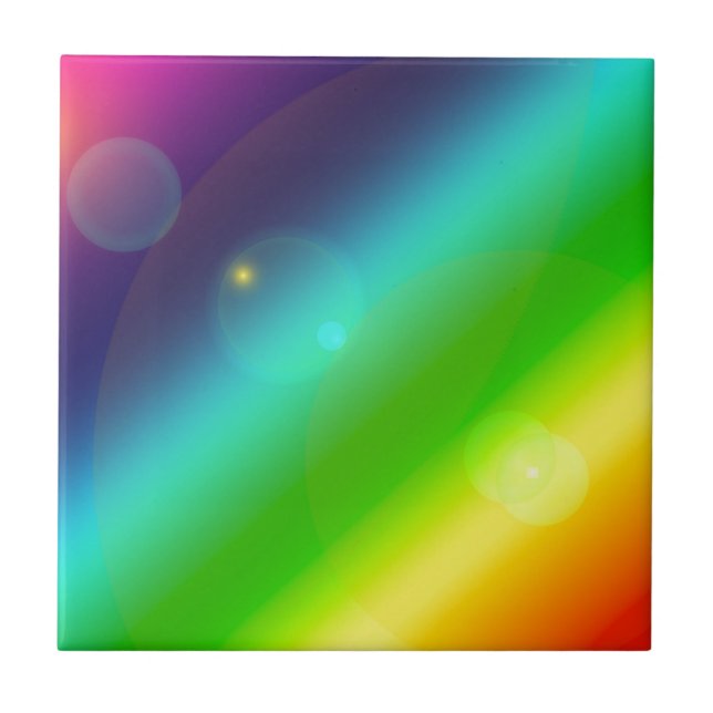 Regenbogen-Ombre Fliese (Vorderseite)