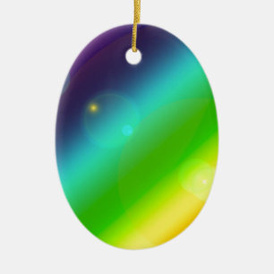 Regenbogen-Ombre Keramik Ornament
