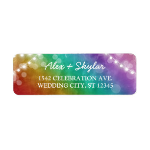 Regenbogen-Ombre-Lichterkette Schwule Hochzeit