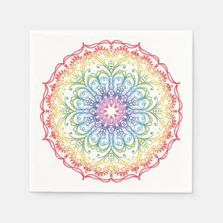 Regenbogen-Ombre-Mandala  Serviette