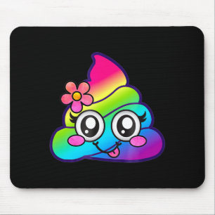 Regenbogen Op Emoji Süßes Einhorn O Blume Albern Mousepad
