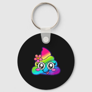 Regenbogen Op Emoji Süßes Einhorn O Blume Albern Schlüsselanhänger