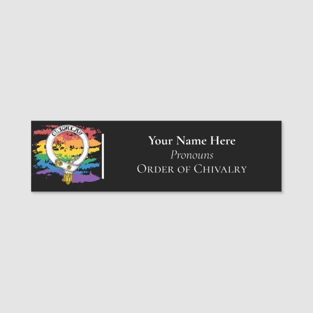 Regenbogen-Orden Ritter Name Tag Namensschild (Vorderseite)