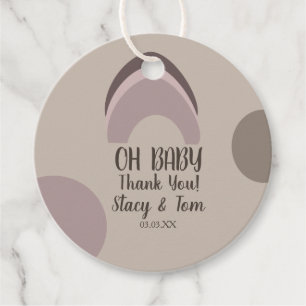 Regenbogen Organische Formen Boho Babyparty Dankes Geschenkanhänger