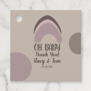 Regenbogen Organische Formen Boho Babyparty Dankes Geschenkanhänger