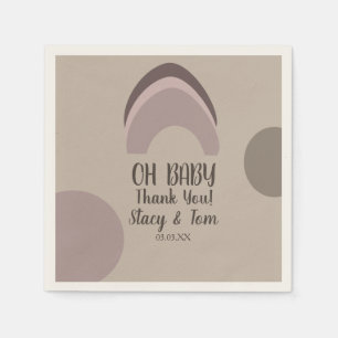 Regenbogen Organische Formen Boho Babyparty Dankes Serviette