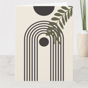 Regenbogen-Palmenblatt-Sonne, Boho-Abstract-Geomet Karte