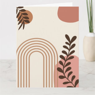 Regenbogen-Palmenblatt-Sonne, Boho-Abstract-Geomet Karte