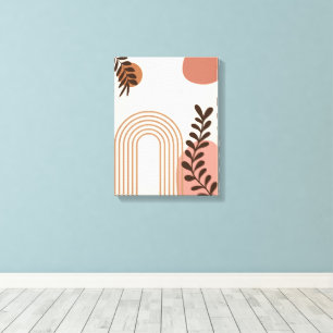 Regenbogen-Palmenblatt-Sonne, Boho-Abstract-Geomet Leinwanddruck