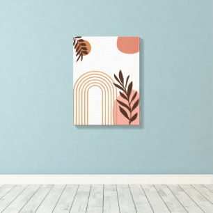 Regenbogen-Palmenblatt-Sonne, Boho-Abstract-Geomet Leinwanddruck