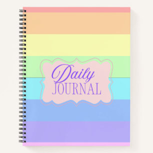 Regenbogen-Pastell-Farbblock-Notizbuch Notizbuch