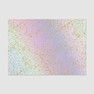 Regenbogen-Pastell-Gold-Glitter-Fantasie-Geburtsta Seidenpapier