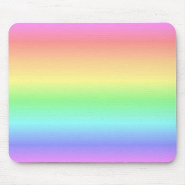 Regenbogen-Pastell Mousepad (Vorne)