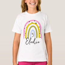 Regenbogen Personalisierter Name Geburtstag Zahl B