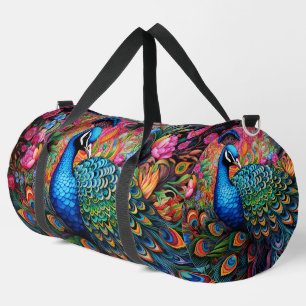 Regenbogen-Pfau-Großer-Tasche Duffle Bag