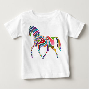 Regenbogen-Pferd Baby T-shirt