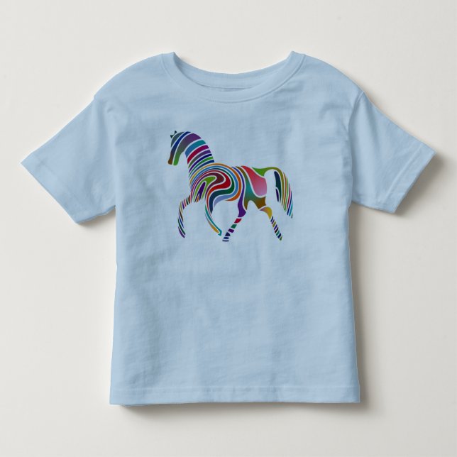 Regenbogen-Pferd Kleinkind T-shirt (Vorderseite)