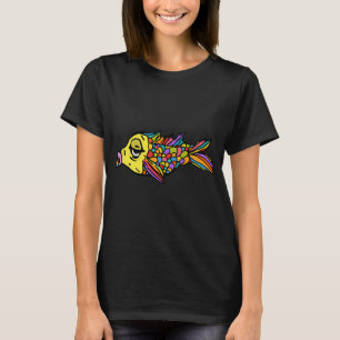Regenbogen-Phish-Erschöpft T-Shirt