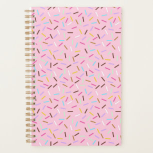 Regenbogen-Pink-Donut-Sprinkles-Notizbuch-Planer  Planer