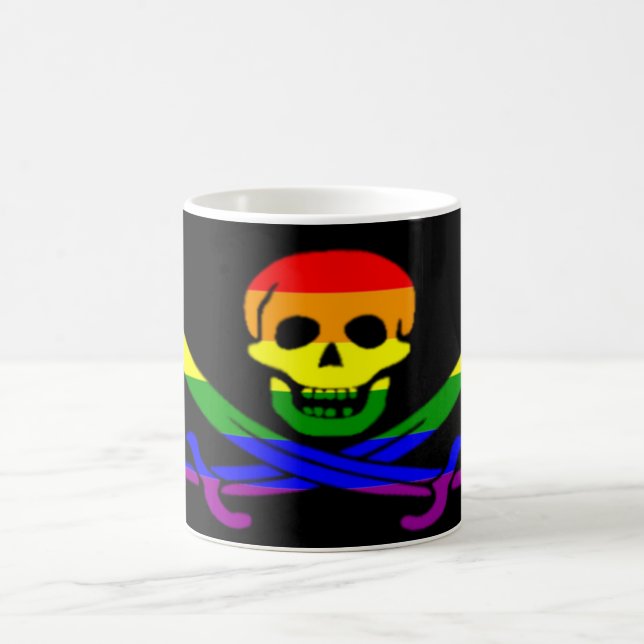 Regenbogen-Piraten-Tasse Kaffeetasse (Mittel)
