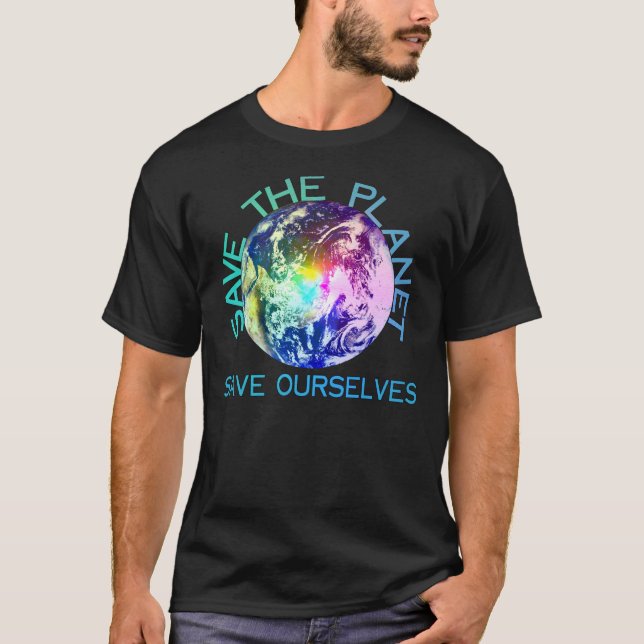 Regenbogen-Planet T-Shirt (Vorderseite)