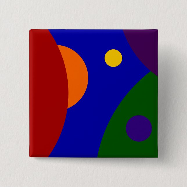 Regenbogen-Planeten Button (Vorderseite)