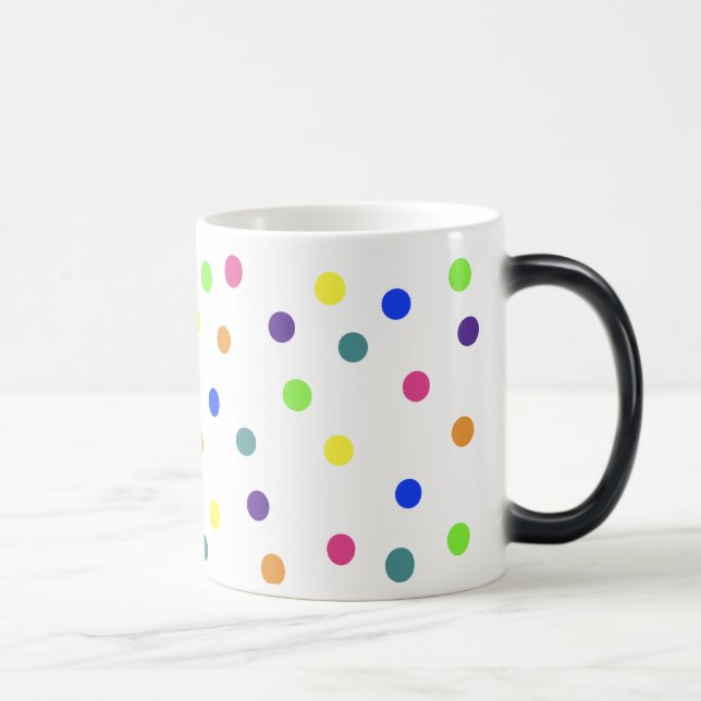 Regenbogen-Polka-Punkte, die Tasse verwandeln (Rechts)