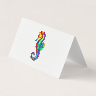 Regenbogen-Polygonal-Seepferdchen Visitenkarten