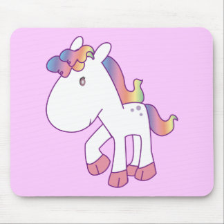 Regenbogen-Pony Mousepad