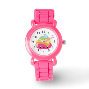 Regenbogen Poo Emoji Uhr