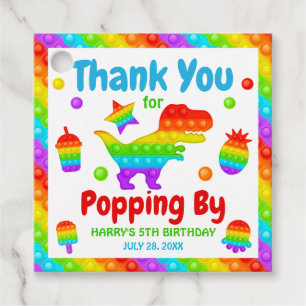 Regenbogen-Pop-It-Fidget-Spielzeug-Geburtstagsfeie Geschenkanhänger