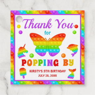 Regenbogen-Pop-It-Fidget-Spielzeug-Geburtstagsfeie Geschenkanhänger