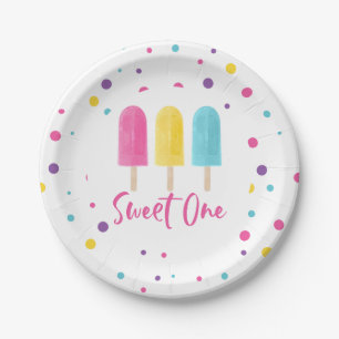 Regenbogen Pop Sweet One 1. Geburtstag Pappteller