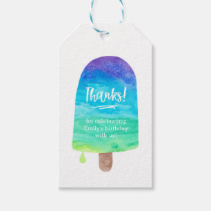 Regenbogen Popsicle danken Ihnen etikettiert Geschenkanhänger