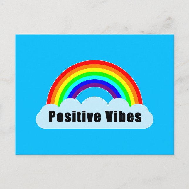 REGENBOGEN - Positive Vibes Postkarte (Vorderseite)