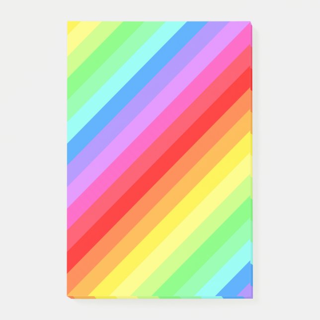 Regenbogen-Post-Itanmerkungen Post-it Klebezettel (Vorderseite)